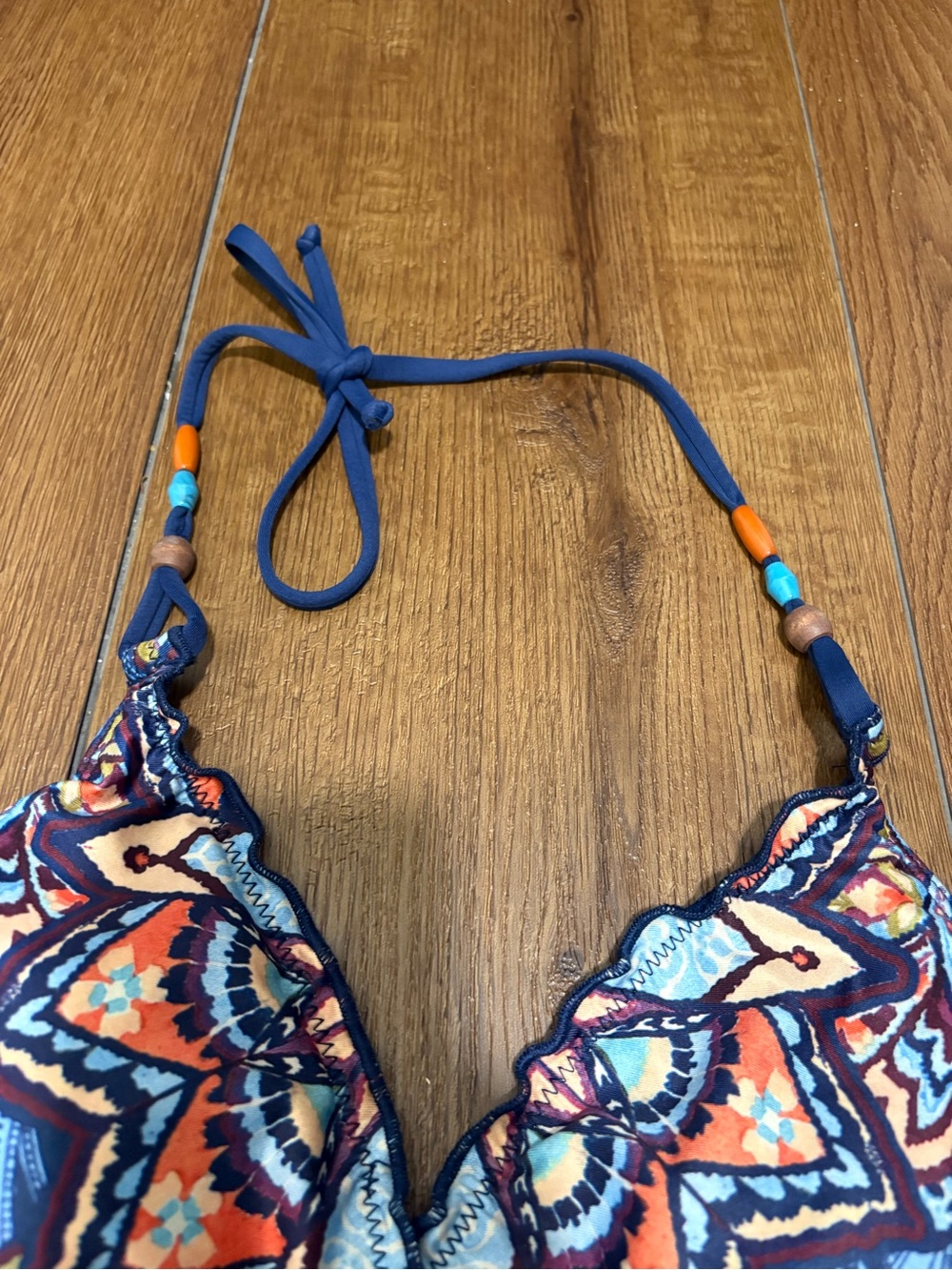 Lucky Brand Tankini Swimsuit Set Medium Boho Paisley Print 2 Piece - Picture 9 of 10